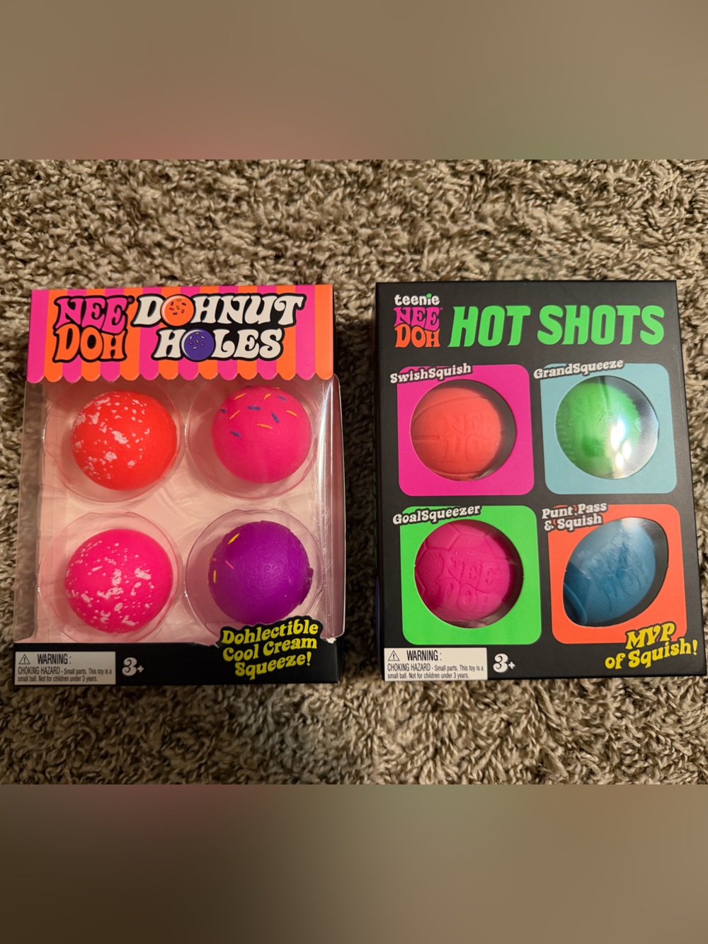 NeeDoh Sports and Donuts sets! Teenie Hot Shots Ball and Donut Holes!